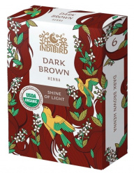 Хна Темно-Коричневая (Dark Brown Henna) + шапочка и перчатки Indibird, 100 г